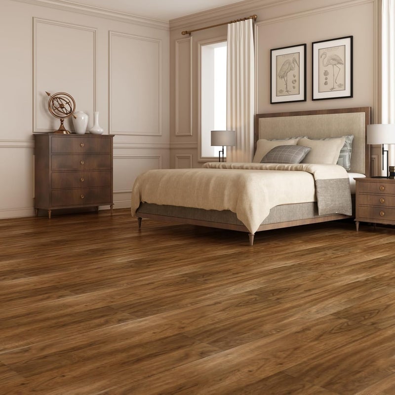 Art3d 36-Pack 54 Sq.ft Peel and Stick Floor Tiles Vinyl Plank Flooring Wood Look, Adhesive and Waterproof Tile Sticker for Bedroom, Living Room, Kitchen, RV in Rosewood - Image 2